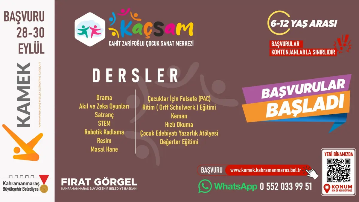 Kahramanmaraş Cahit Zarifoğlu Çocuk Sanat Merkezi, ilk misafirlerini ağırlamak için gün sayıyor.