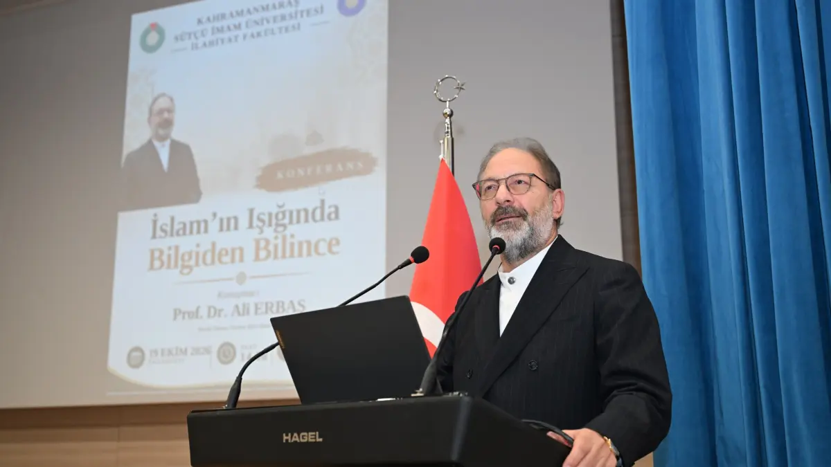 Ali Erbaş, KSÜ’de “İslam’ın Işığında Bilgiden Bilince” Konferansı verdi.