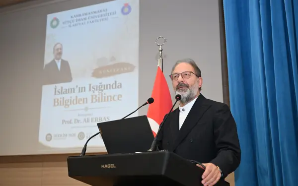 Ali Erbaş, KSÜ’de “İslam’ın Işığında Bilgiden Bilince” Konferansı verdi.