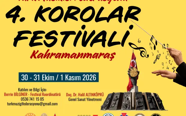 Kahramanmaraş,4.TÜMFED Korolar Festivaline ev sahipliği yapacak.